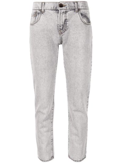 Blue Armani Emporio Mid Rise Straight Leg Women's Jeans | UAE67551