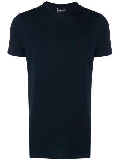 Blue Armani Emporio Short Sleeve Men's T Shirts | UAE02750