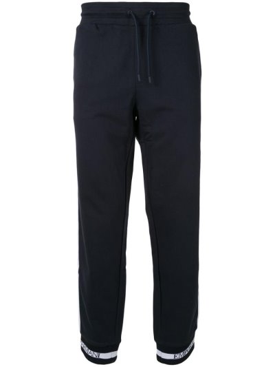Blue Armani Emporio Side Panel Track Men's Pants | UAE09154