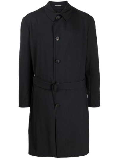 Blue Armani Emporio Single Breasted Men's Coats | UAE27979
