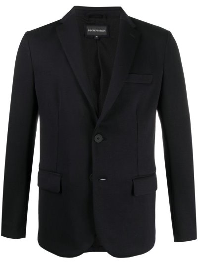 Blue Armani Emporio Single Breasted Men's Blazers | UAE43693