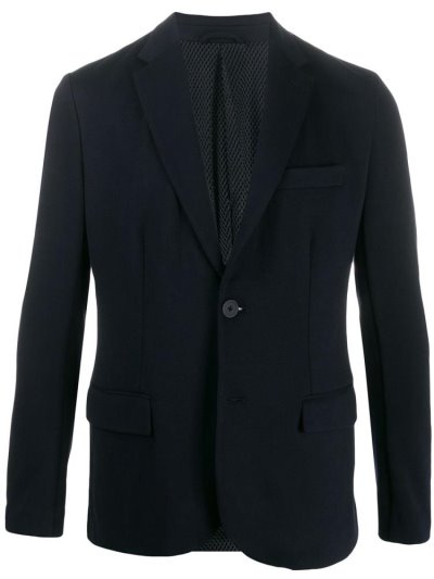 Blue Armani Emporio Single Breasted Fitted Men's Blazers | UAE43829