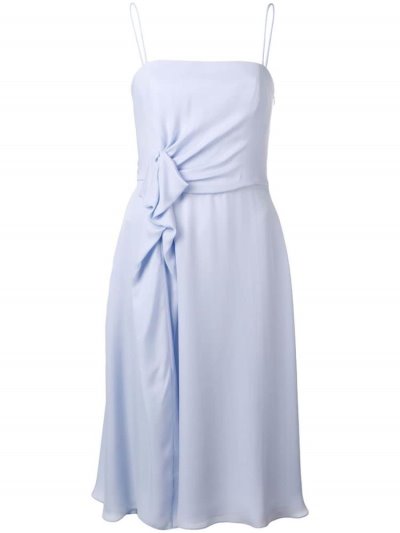 Blue Armani Emporio Sleeveless Midi Women's Dress | UAE62278