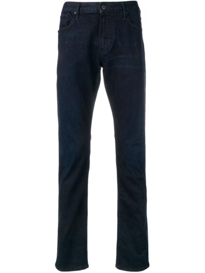 Blue Armani Emporio Slim Fit Men's Jeans | UAE18864