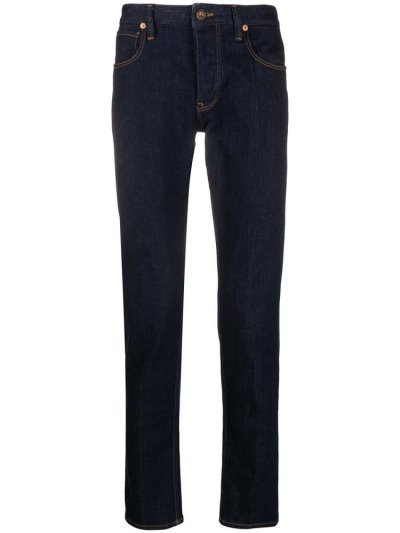 Blue Armani Emporio Slim Fit Men's Jeans | UAE97542