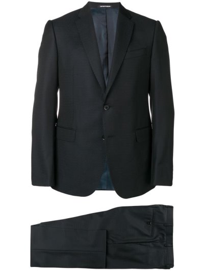 Blue Armani Emporio Slim Fit Two Piece Men's Suits | UAE02469