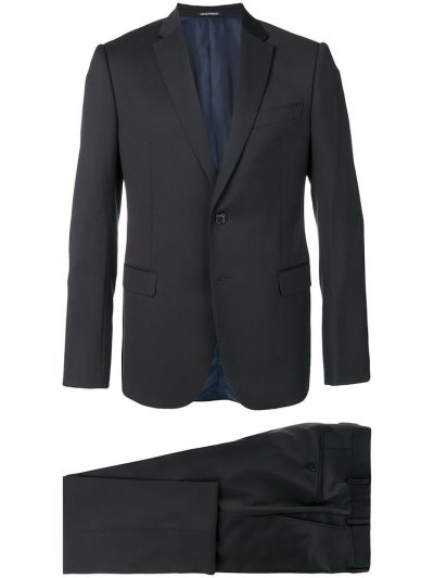 Blue Armani Emporio Slim Two Piece Men's Suits | UAE67108