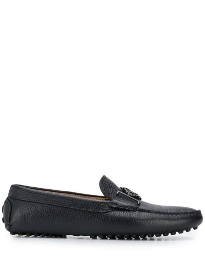 Blue Armani Emporio Slip On Men's Loafers | UAE67398