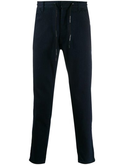 Blue Armani Emporio Straight Leg Men's Jeans | UAE08156