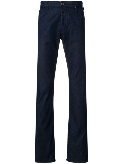 Blue Armani Emporio Straight Leg Men's Pants | UAE34415