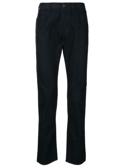 Blue Armani Emporio Straight Leg Men's Jeans | UAE38685