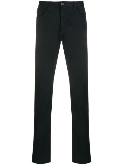 Blue Armani Emporio Straight Leg Men's Pants | UAE49167