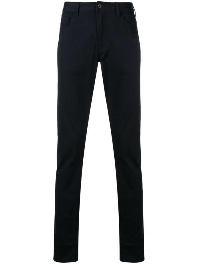 Blue Armani Emporio Straight Leg Men's Jeans | UAE70198