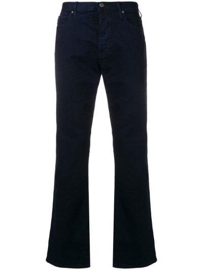 Blue Armani Emporio Straight Leg Men's Jeans | UAE89041