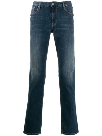 Blue Armani Emporio Straight Leg J06 Men's Jeans | UAE92328