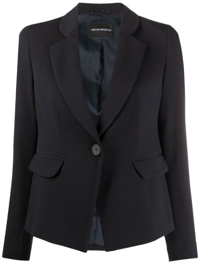 Blue Armani Emporio Tailored Single Breasted Women's Blazers | UAE49340