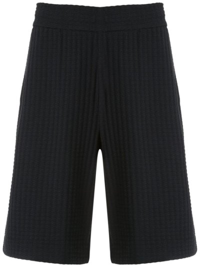 Blue Armani Emporio Textured Knit Men's Shorts | UAE70696