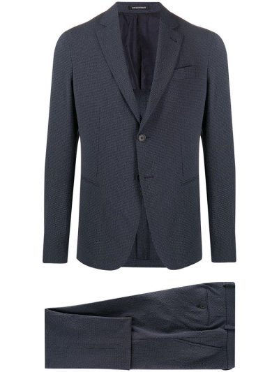 Blue Armani Emporio Two Piece Formal Men's Suits | UAE30717