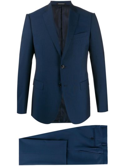 Blue Armani Emporio Two Piece Formal Men's Suits | UAE40850