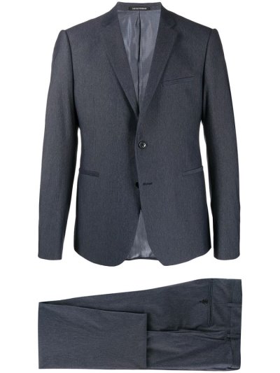 Blue Armani Emporio Two Piece Formal Men's Suits | UAE73929