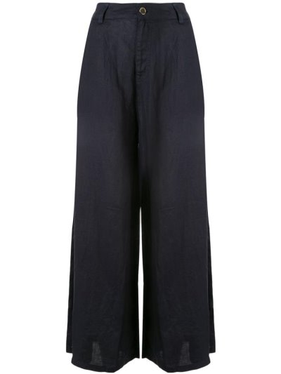 Blue Armani Emporio Wide Leg High Waisted Women's Pants | UAE70476
