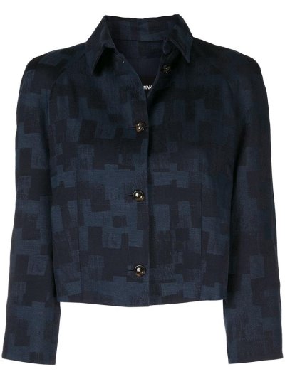Blue Giorgio Armani Cropped Women's Jackets | UAE60569