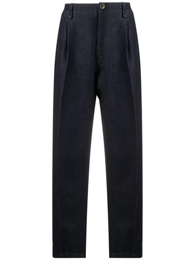 Blue Giorgio Armani Denim Tapered Men's Pants | UAE75384