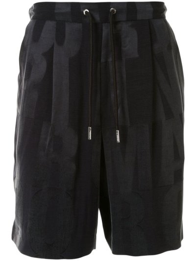 Blue Giorgio Armani Drawstring Branded Men's Shorts | UAE22098