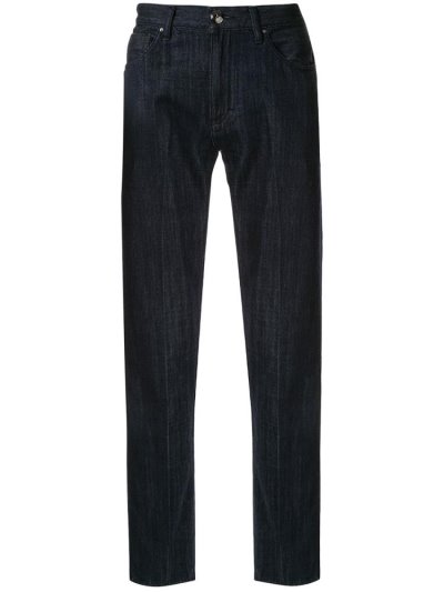 Blue Giorgio Armani Five Pocket Men's Jeans | UAE66527