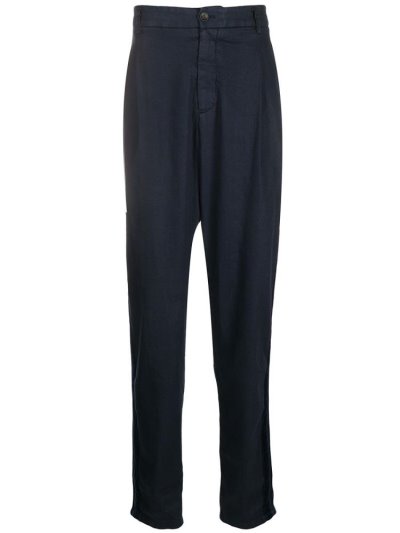 Blue Giorgio Armani Flared Fit Men's Chinos | UAE17829