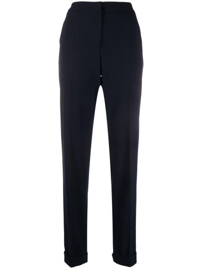 Blue Giorgio Armani High Waisted Women's Pants | UAE31738