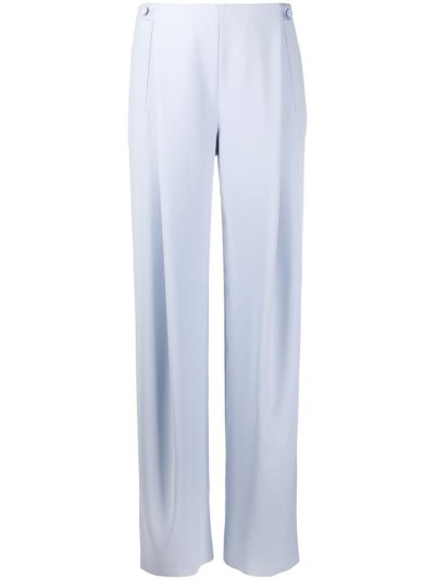 Blue Giorgio Armani High Waisted Wide Leg Women's Pants | UAE37791
