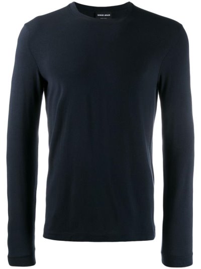 Blue Giorgio Armani Jersey Men's Sweatshirts | UAE48418