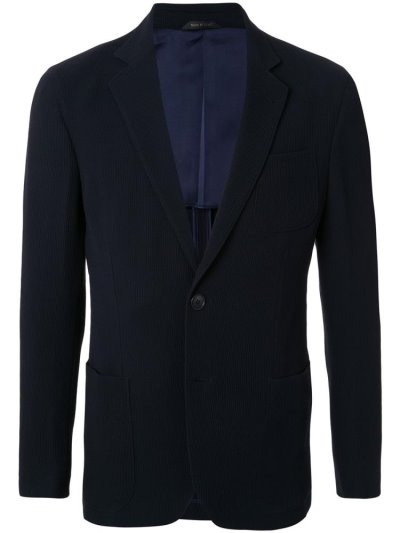 Blue Giorgio Armani Lightweight Buttoned Men's Blazers | UAE70494