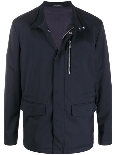 Blue Giorgio Armani Long Sleeve Lightweight Men's Jackets | UAE63449