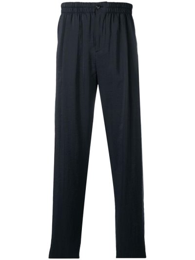 Blue Giorgio Armani Loose Fit Men's Pants | UAE15257