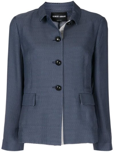 Blue Giorgio Armani Loose Fit Women's Jackets | UAE60008