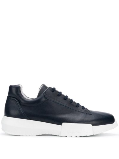 Blue Giorgio Armani Low Top Runner Men's Sneakers | UAE45447