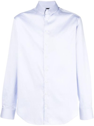 Blue Giorgio Armani Plain Men's Shirts | UAE24259