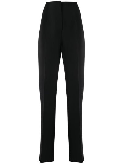 Blue Giorgio Armani Silk High Rise Tailored Pants Women's Pants | UAE67765