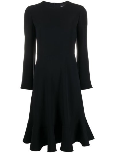 Blue Giorgio Armani Silk Midi Women's Dress | UAE11886