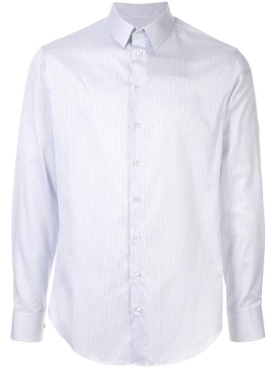 Blue Giorgio Armani Slim Fit Men's Shirts | UAE69446