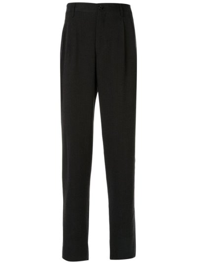 Blue Giorgio Armani Slim Pleated Men's Chinos | UAE36954