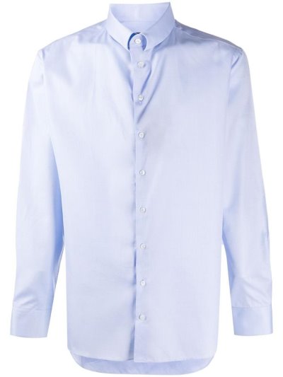 Blue Giorgio Armani Slim Tailored Men's Shirts | UAE65787