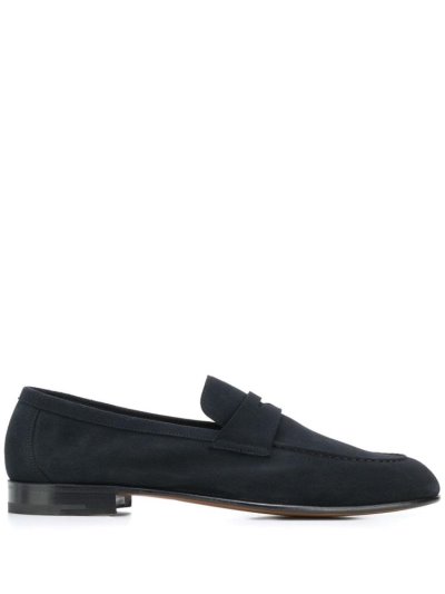Blue Giorgio Armani Slip On Men's Loafers | UAE70687