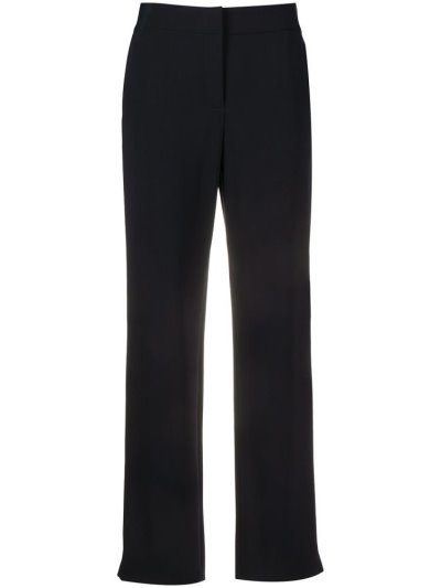 Blue Giorgio Armani Straight Fit Women's Pants | UAE51589