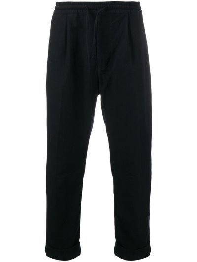 Blue Giorgio Armani Straight Leg Drawstring Men's Pants | UAE90699