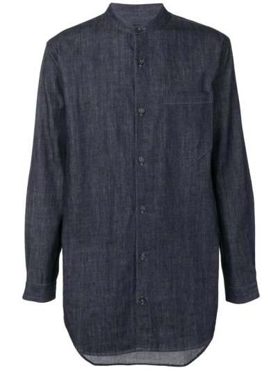 Blue Giorgio Armani Textured Plain Men's Shirts | UAE38337