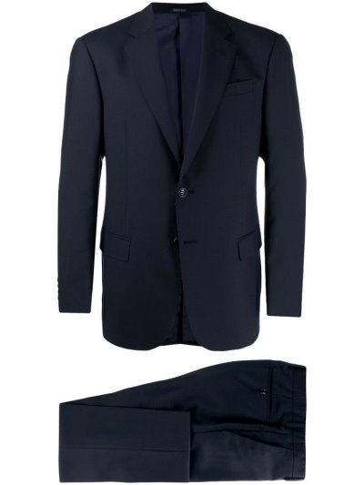 Blue Giorgio Armani Two Piece Formal Men's Suits | UAE61697