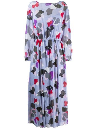 Blue / Pink Armani Emporio Printed Maxi Women's Dress | UAE72072